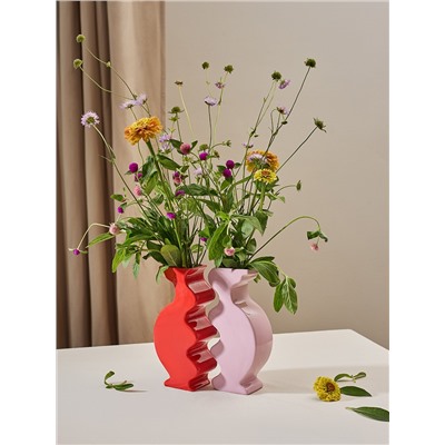 Набор из 2-х ваз Love Puzzle, 25 см, красная/розовая