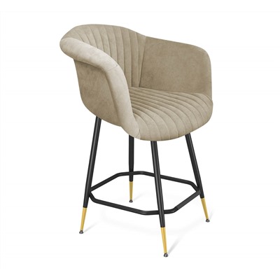 Стул полубарный SHT-ST31-C1/S148-1
                        ванильный крем / черный муар / золото