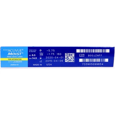 1-Day Acuvue Moist for Astigmatism, 90pk