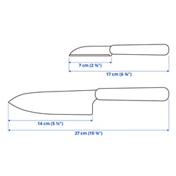 FÖRDUBBLA Messer 2er-Set, grau