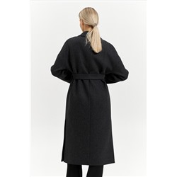 Пальто женское демисезонное 26820 (серый/диагональ)