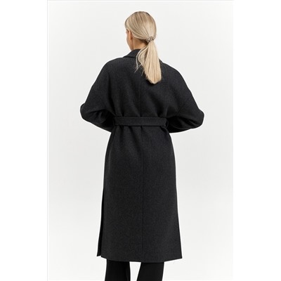 Пальто женское демисезонное 26820 (серый/диагональ)