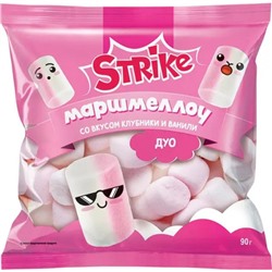 Маршмеллоу Strike duo с клубнично-сливочным вкусом, 90 г/КДВ