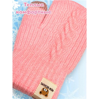 Варежки теплые для девочек Арт 2023/7 модель 9