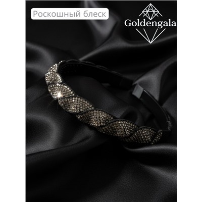 Ободок косичка для волос со стразами 6шт. Арт ОБ6А/006А