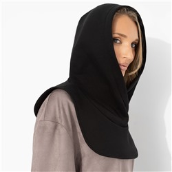 Капор-капюшон из хлопка, Слишком модно не бывает (чёрный)