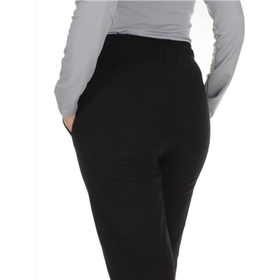 Q-01 BLACK Брюки спортивные женские (85% хлопок, 15% полиэстер)