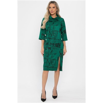 Платье трикотажное Конфетти (зеленое) П14295-18М