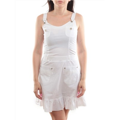 XA-68028 WHITE Сарафан женский (97% хлопок, 3% эластан)