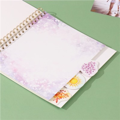 Фотоальбом на спирали 20 листов «Время года», объёмный элемент и 4 вкладки, 24×24 см