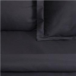 Постельное бельё Этель 1,5 сп "Jet black" 143х215, 150х215, 50х70+3-2 шт, мако-сатин, 114г/м2