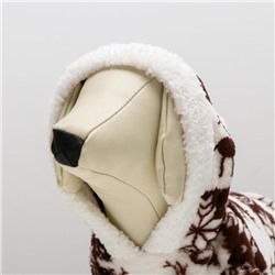 Комбинезон «Олени» с капюшоном, размер M (ДС 30 см, ОГ 40 см, ОШ 30 см), коричневый