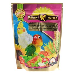 Корм «Верные друзья» для карелл и неразлучников, овощи/фрукты, 500 г