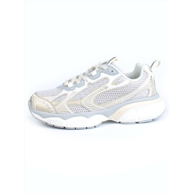 05-P247-3 GRAY/GOLD Кроссовки женские (искусственные материалы, сетка)