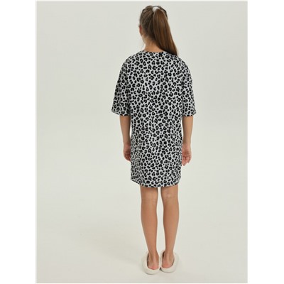 Платье домашнее "Леопард" Серый девочка