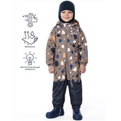 Комбинезон утепленный для мальчика NIKASTYLE 8м0124 кофе графит Nikastyle