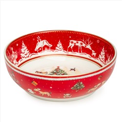 САЛАТНИК LEFARD "ЕЛКА" 15,5*15,5*5 СМ 600 МЛ КРАСНЫЙ (КОР=48ШТ.)