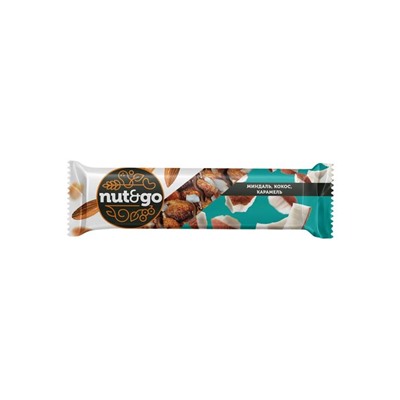 «Nut&Go», батончик с миндалём, кокосом, карамелью, 36 г (упаковка 18 шт)