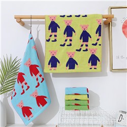 Towel Korean Bear Jacquard Four-layer Cotton Gauze Large Square Scarf Wipe Hands Towel Kitchen Towel Factory Price Wholesale