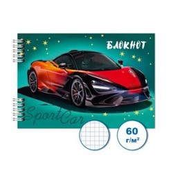 Блокнот на спирали 68х98 мм 24л клетка "Авто" Бг24/16 Гранит