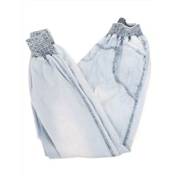 1124 LT. BLUE Брюки женские укороченные (95% хлопок, 5% эластан)