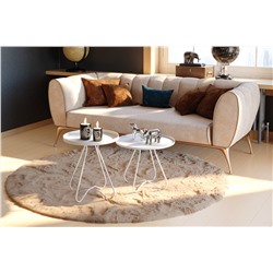 Двойной кофейный столик SHT-CT3/CT3-2
                        белый муар