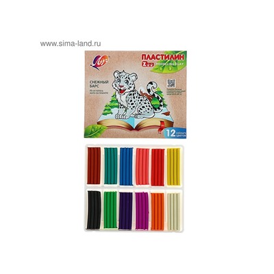 Пластилин 12 цветов 180 г ZOO