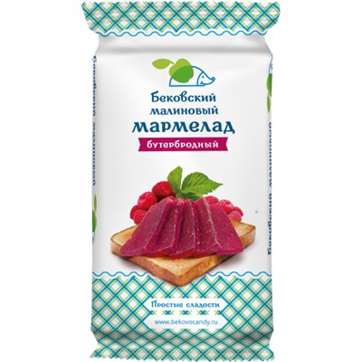 Мармелад Бековский Малиновый бутербродный 270г/Бековский РПК Октябрь