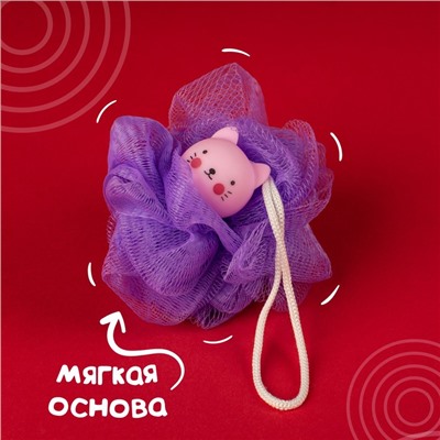 Игрушка-мочалка для купания, детская «Котенок»