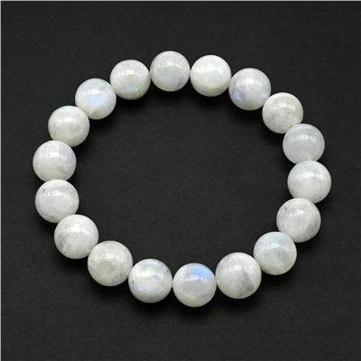 Браслет лунный камень (адуляр) шарик 12мм, 44г