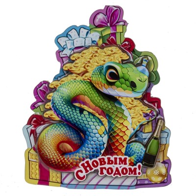 Магнит "Змейка", L8 W1 H7 см, 6в.