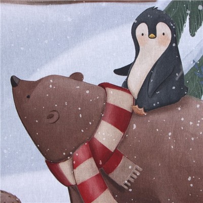 Постельное бельё «"Этель"» 1,5 Christmas night 143х215 см, 150х214 см, 50х70 см -1 шт, 100% хлопок, бязь
