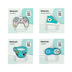 Набор металлических значков MESHU "Gamer's set", эмаль, 4шт