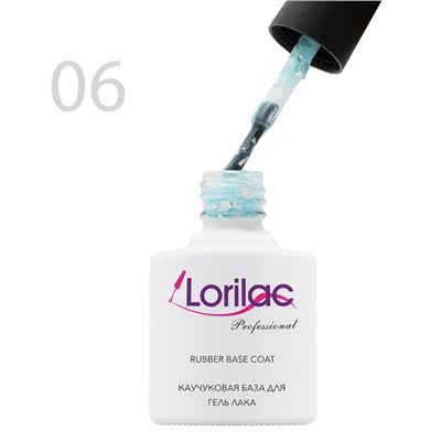 Каучуковая база для гель-лака с поталью Lorilac № 6 10 ml