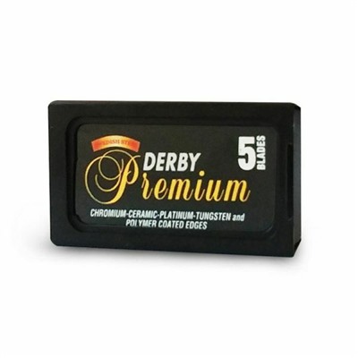 Лезвия для бритья классические двусторонние Derby Premium 5шт. (5X5шт. =25 лезвий) (Pillar Box.)
