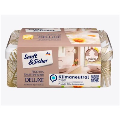 Sanft&Sicher  Feuchtes Toilettenpapier Deluxe Kamille Box, 50 St Влажная туалетная бумага deluxe, 50 шт