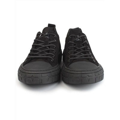 03-N72699-1 BLACK Полуботинки спортивные мужские (натуральная замша)