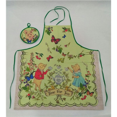 Чаепитие Свинки оливки Фартук 66х70 см 8572
