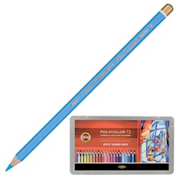 Карандаши цветные художественные KOH-I-NOOR "Polycolor", 72 цвета, 3,8 мм, металлическая коробка, 3827072001PL