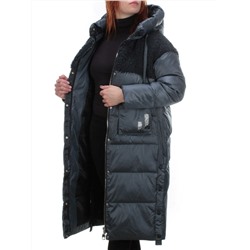 Y21636 GRAY/BLUE Пальто женское зимнее MEIYEE (200 гр. холлофайбера)