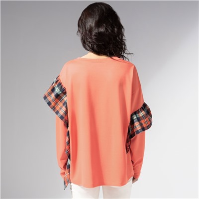 Лонгслив дизайнерский, Гардеробная магия (лососевый)