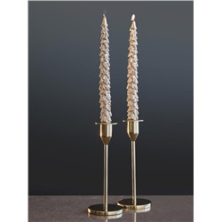 Набор из двух свечей золотого цвета из коллекции New Year Essential, 25 см