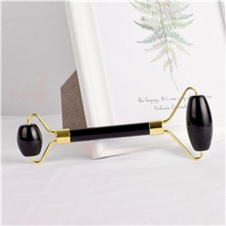 Nail Art Роликовый массажёр двусторонний, чёрный обсидиан