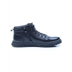 05-M990-2 BLACK Ботинки зимние мужские (искусственная кожа, искусственный мех)