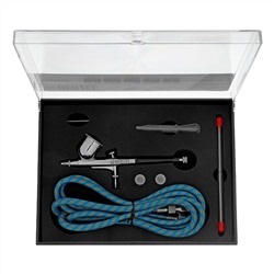 Аэрограф с верхним бачком AB1, 0.2/0.3/0.5 мм, 7 мл, 9 л/мин Denzel