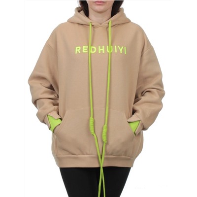 2616 BEIGE Толстовка женская (85% хлопок, 10% полиэстер, 5% спандекс)