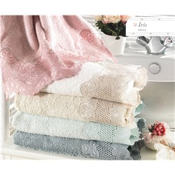 Бамбуковое Полотенце с Гипюром 50x90 см 1 шт/уп. Iris - Royal Nazik