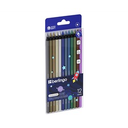 Карандаши цветные металлик Berlingo "SuperSoft. Metallic", 12цв., заточен., европодвес