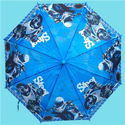 Зонт-трость для мальчика (Автомобили) полуавтомат Арт 003/1