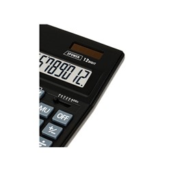 Калькулятор настольный Eleven Business Line CDB1201-BK, 12 разрядов, двойное питание, 155×205×35 мм, чёрный
